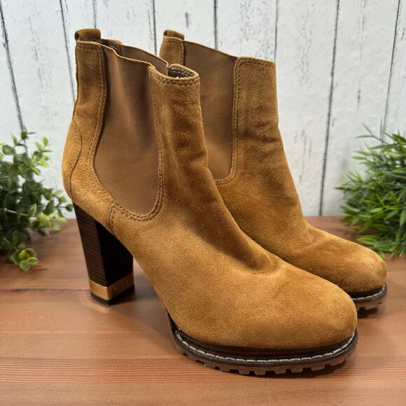 Tory Burch Women's Virginia Suede Booties Size 9 - Picture 2 of 9